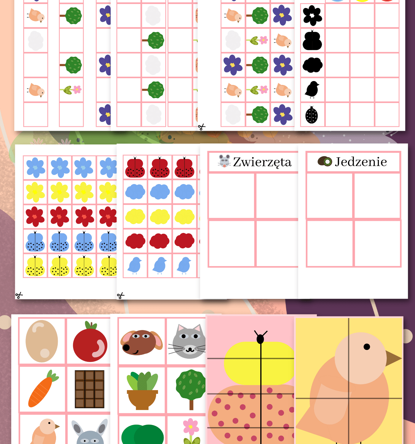 425 E-book: Wiosna - ĆWICZENIA LEWOPÓŁKULOWE 4 pory roku