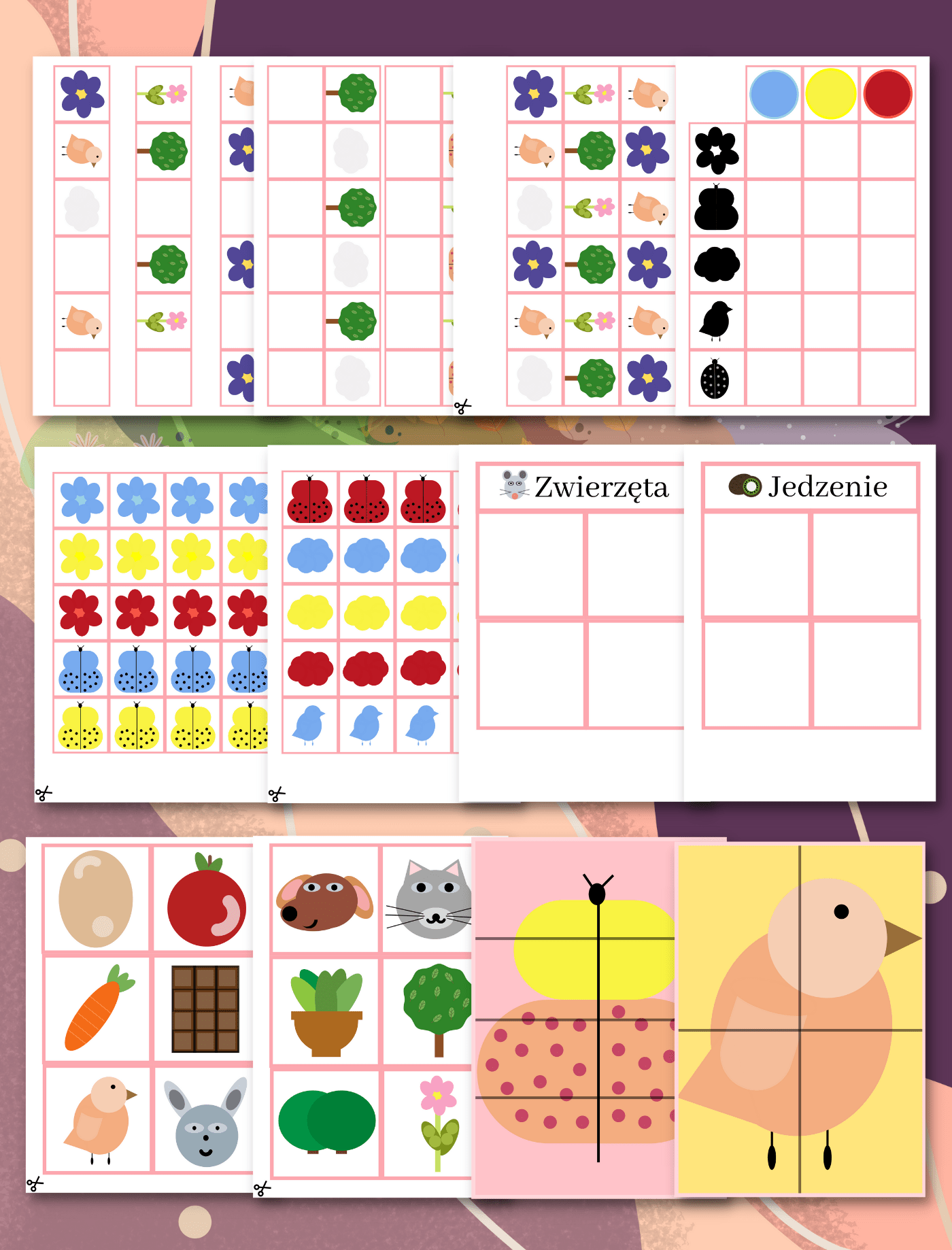 425 E-book: Wiosna - ĆWICZENIA LEWOPÓŁKULOWE 4 pory roku