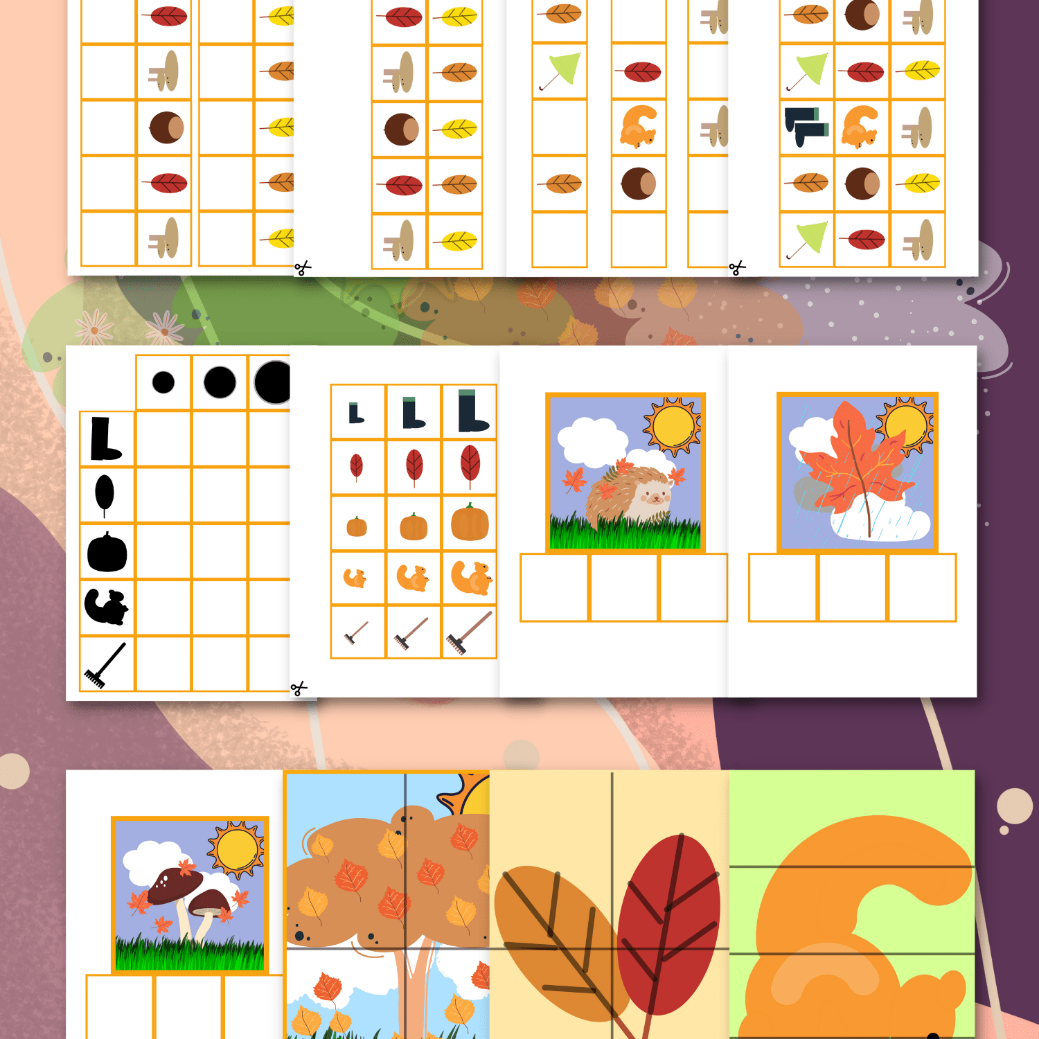 429 E-book: Jesień - ĆWICZENIA LEWOPÓŁKULOWE 4 pory roku