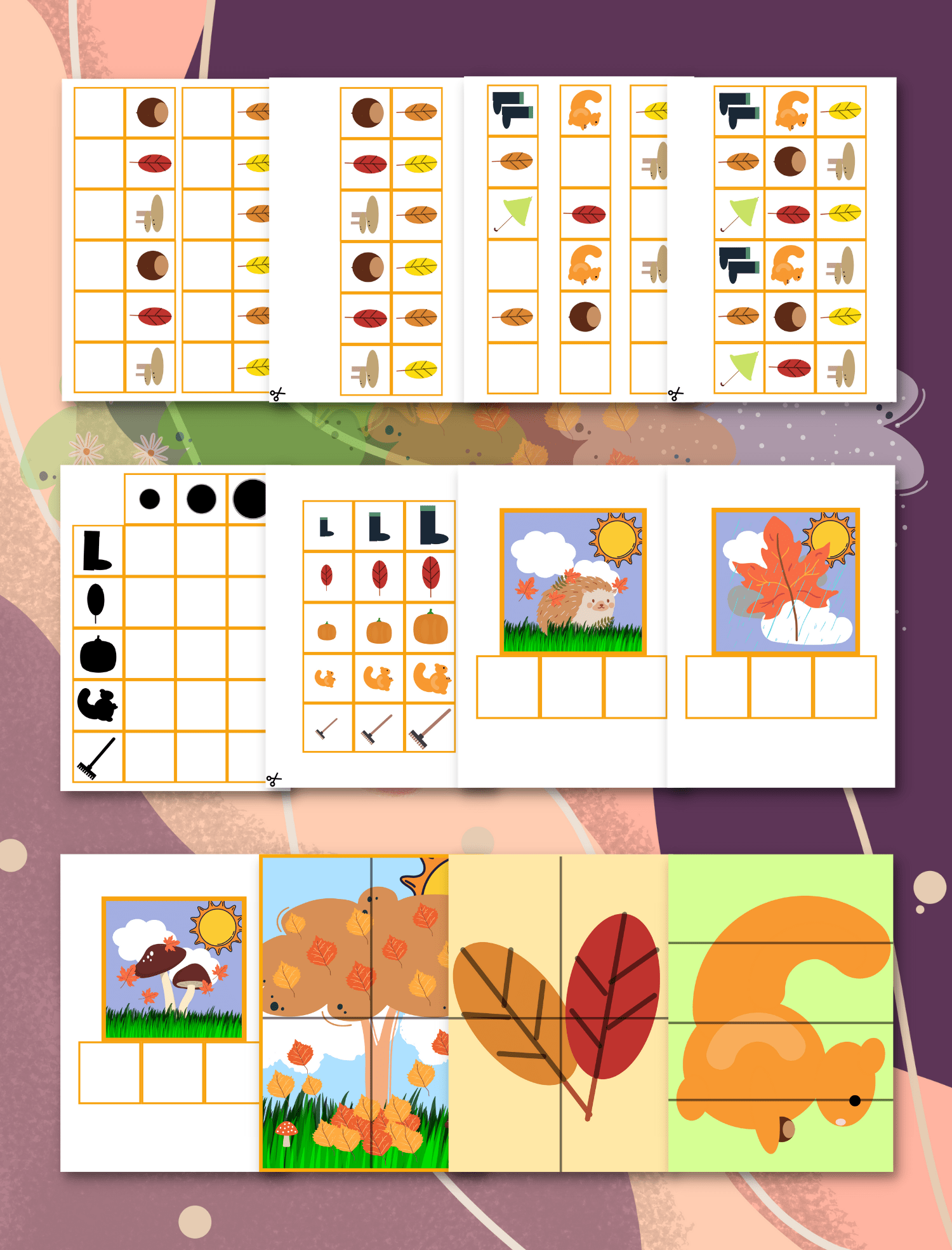 429 E-book: Jesień - ĆWICZENIA LEWOPÓŁKULOWE 4 pory roku