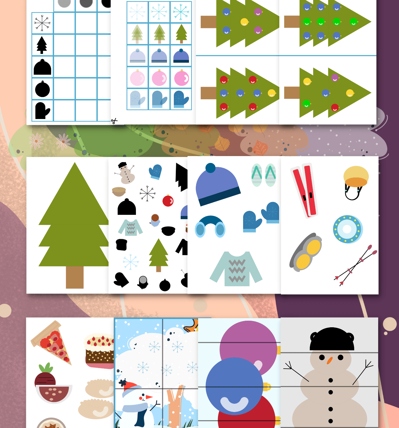 E-book: ĆWICZENIA LEWOPÓŁKULOWE 4 pory roku - CAŁOŚĆ