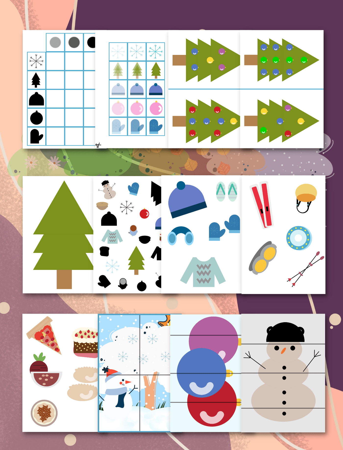 E-book: ĆWICZENIA LEWOPÓŁKULOWE 4 pory roku - CAŁOŚĆ